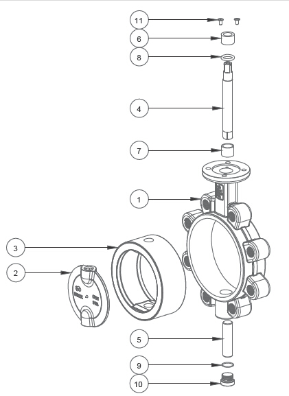 lug butterfly valve structure